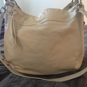 White leather Coach bag